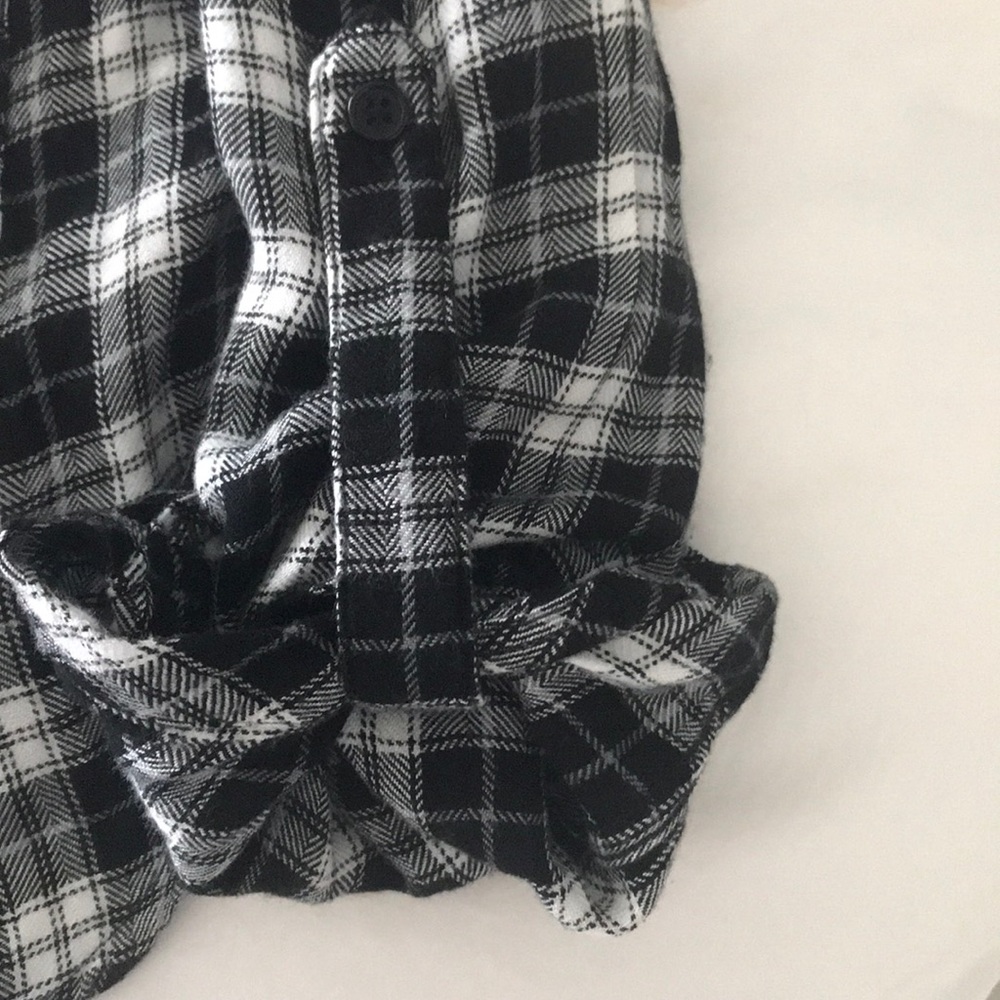 Rails Flannel Button Down Crop Top - image 3